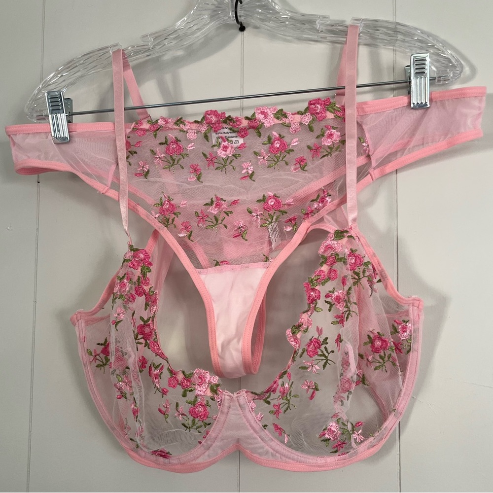 Pink floral set